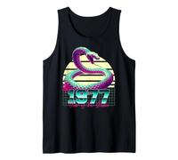 1977 Año de la Serpiente 80 Retro Vaporwave Zodiaco chino Camiseta sin Mangas