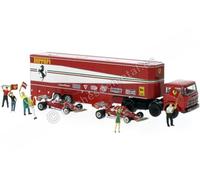 1977 Camión Transporte Scuderia Ferrari Fiat 691 T + 2 Monoplazas 312T2 + Tifoss