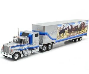 1980 Camión Articulado GMC General Koffer-SZ Blanco/Azul Decorado 1:43 IXO Model