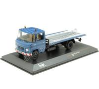 1980 Mercedes-Benz L608 D Camión Grúa con Plataforma Azul 1:43 IXO Models CLC571