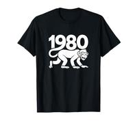1980 Monkey - Año del Zodiaco Chino Personalizado Word Art Camiseta
