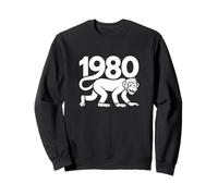1980 Monkey - Año del Zodiaco Chino Personalizado Word Art Sudadera