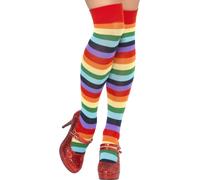 1980s 80's Payaso Calcetines Múltiples Rayas Disfraz de Payaso Medias Payasos