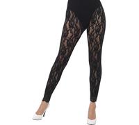 1980s Accesorio de Disfraz Encaje Negro Leggings 80s Disco Accesorio
