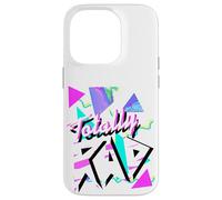 1980's Totally RAD 80s White Tiger Stripe 80s v.9.1 Carcasa para iPhone 14 Pro