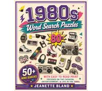 1980s Word Search Puzzles: Word Searches with Easy to Read Print about Fashion, Entertainment, Memories and More | 8 x 10 Inches, 110 pages | 50+ puzzles…Gift for Vacations, Holidays and Free Time