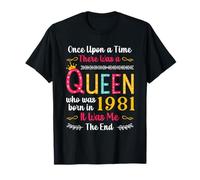 1981 Birthday Queen Girls Women Born in 1981 Camiseta