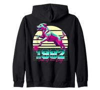 1982 Año del Perro Cumpleaños 80s Retro Chino Signo del Zodiaco Sudadera con Capucha