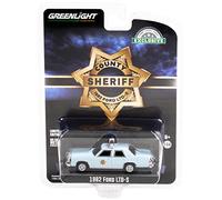 1982 LTD-S Light Blue County Sheriff Hobby Exclusivo 1/64 fundido a troquel modelo de coche por Greenlight 30304
