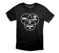 1984 Brave New World Fahrenheit 451 Conspiracy T-Shirt Black