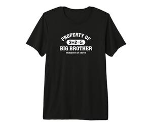 1984 Ministerio de la Verdad Distópica 2+2=5 Propiedad del Gran Hermano Camiseta Premium