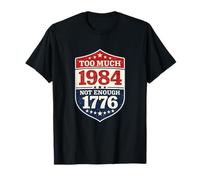 1984 Referencia distópica Anti Tiranía Libertad Amante Camiseta