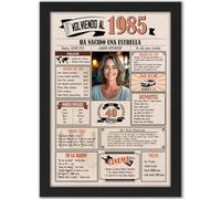 1985 / Con 5 campos Personalizables / Tarjeta Regalo Cumpleaños / 40 Aniversario / Año de Nacimiento / Cartel Decoración Fiesta / Felicitación 40 años Hombre o Mujer / Regalo Original y Especial