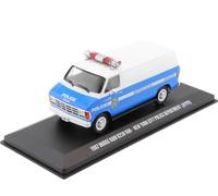 1987 Dodge Ram B250 Van Policía de Nueva York Blanco/Azul 1:43 Greenlight 86577