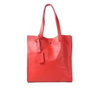 1990s Bolso shopper mujer de piel para personalizar tote grande con neceser dentro regalo mujer (Personalizable, Rojo)