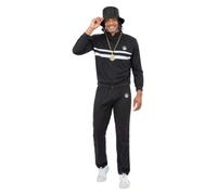1990s Chándal Adultos 90s Chándal Disfraz para Hombre Negro Actitud