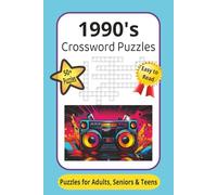 1990's Crossword Puzzle: Crossword Puzzles with Easy to read print about 1990's Trivia, Pop-culture, Music, Movies, and More | 6x9 inches, 110 pages | ... Gift for Vacations, Holidays and Relaxation