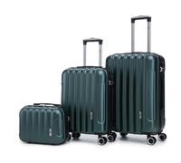 1990s Juego de Maletas Policarbonato Rígida 3 Piezas|Maleta Cabina 55cm|Maleta Mediana 68cm|Neceser 29cm|Verde