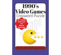 1990s Video Games Crossword: Crossword With Easy to Read Print about Video Games, Characters, Zones and More | 6x9 inches, 110 pages | 50+ Puzzles ... Gift for Vacations, Holidays and Free Times