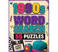 1990s Word Search: 55 Large-Print Puzzles Celebrating Nineties Music, Movies, Fashion, Space, TV, Sport and Pop Culture | 110 Pages | 50+ Puzzles | Solutions Included (Memory Lane Word Search Books)