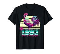 1993 Año del Gallo 80 Retro Vaporwave Zodiaco chino Camiseta