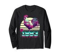1993 Año del Gallo 80 Retro Vaporwave Zodiaco chino Manga Larga