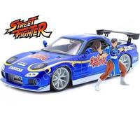 1993 Mazda RX-7 + Figura Chun-Li "Streetfighter" Azul 1:24 Jada Toys 30838 25325