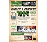 1995 The Birthday Times: Memories, Milestones, and a Memorable Year in Review: Relive 1995 Through Sports, People, Lifestyle and Entertainment. The Perfect Birthday Gift for Someone Special