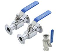 19mm 3/4" 1" 1-1/2" 2" 304 Stainless Steel Sanitary Ball Valve Tri Clamp 50.5mm/64mm Ferrule Type(32mm x Ferrule 50.5)