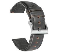 19mm pulseras reloj de cuero Horween, cierre rápido, pulseras vintage hechas a mano para hombre