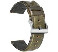 19mm pulseras reloj de cuero Horween, cierre rápido, pulseras vintage hechas a mano para hombre