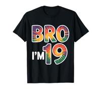 19th Birthday Boy Bro I'm 19 Year Old Kids 19th Bday Camiseta