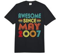 19th Birthday Idea Awesome Since May 2007 Bday 19 Years Old Comfort Colors Adult Heavyweight T-Shirt