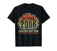 19th Birthday The Real Legends October 2006 19 Years Old Men Camiseta