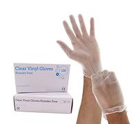 1ABOVE 100 guantes desechables de vinilo transparente | Látex | Sin polvo | Uso para alimentos, seguridad, limpieza, etc. (XL)