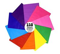 1ABOVE Papel de seda multicolor, 110 hojas de papel de regalo grande, sin ácidos, 50 x 75 cm, perfecto para bolsas de regalo, manualidades, flores, vacaciones, cumpleaños, bolsas
