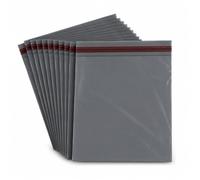 1ABOVE Paquete de 50 bolsas de polietileno autoadhesivas para envíos postales, color gris, paquete de correo, varios sobres para envíos postales (12 x 16)