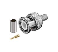 1aPRO Goobay UG 88/U C 59 - Conector BNC para cable RG 59/U, color plateado