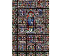 1art1 Arte Sacral Póster XXL Sant Julià, Vitrall De La Catedral De Le Mans Cartel 120x80 cm