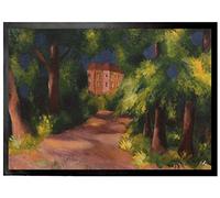 1art1 August Macke Casa Rioja En El Parque, 1914 Felpudo Alfombra 70x50 cm