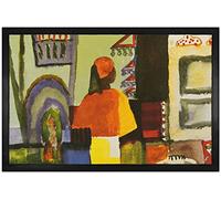 1art1 August Macke Comerciante con Jarrones Tunecinos, 1914 Felpudo Alfombra 60x40 cm
