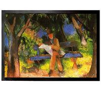 1art1 August Macke Lector En El Parque, 1914 Felpudo Alfombra 70x50 cm