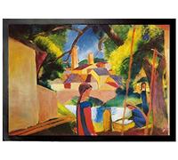 1art1 August Macke Niños Al Pie De La Fuente, 1914 Felpudo Alfombra 70x50 cm