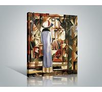 1art1 August Macke Póster Impresión En Lienzo Großes Helles Schaufenster Cuadro En Bastidor De Camilla De Madera | Mural XXL | Imagen 50x40 cm