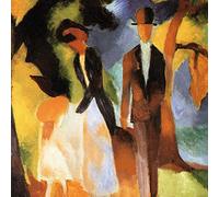 1art1 August Macke Póster People At The Blue Lake, 1913, Detail Póster Impresión Artística 100x100 cm