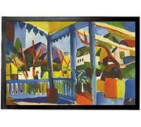 1art1 August Macke Terraza De La Casa De Campo En St Germain, 1914 Felpudo Alfombra 60x40 cm