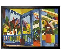 1art1 August Macke Terraza De La Casa De Campo En St Germain, 1914 Felpudo Alfombra 70x50 cm