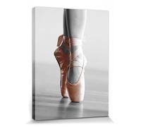 1art1 Ballet Póster Impresión En Lienzo Puntas, Color Acentuado Cuadro En Bastidor De Camilla De Madera | Mural XXL | Imagen 40x30 cm