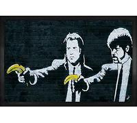 1art1 Banksy Vincent Y Jules, Pistolas De Plátano Felpudo Alfombra 60x40 cm