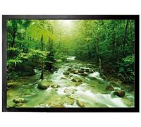 1art1 Bosques Río Verde Mágico Felpudo Alfombra 70x50 cm